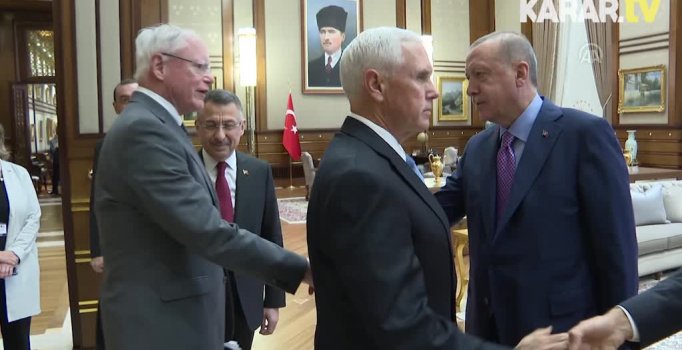 Erdoğan-Pence görüşmesi başladı