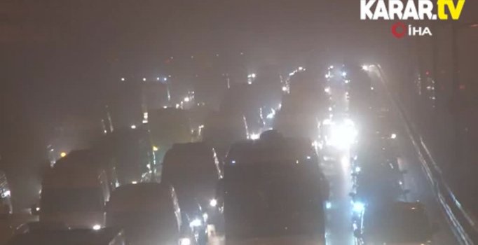 İstanbul ulaşımına sis engeli