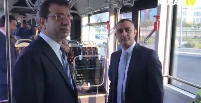 İmamoğlu yeni metrobüsün test sürüşüne katıldı