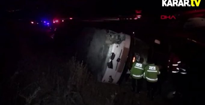 Osmaniye'de yolcu otobüsü devrildi: Çok sayıda yaralı var