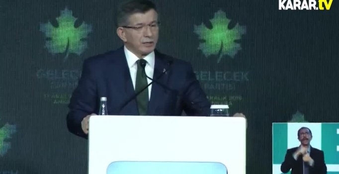 Davutoğlu, Gelecek Partisi'nin manifestosunu açıkladı