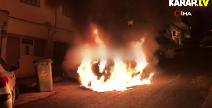 Türk diplomatın aracı kundaklandı