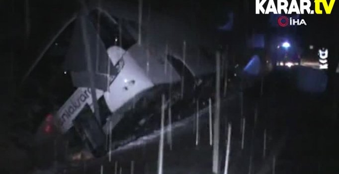 Konya'da otobüs devrildi: 9 yaralı