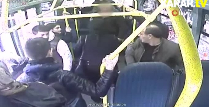 Kızını taciz eden şahsa yumruk attı