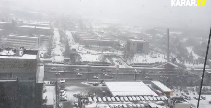 Ankara'da yoğun kar yağışı