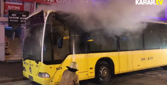 İETT otobüsünde yangın