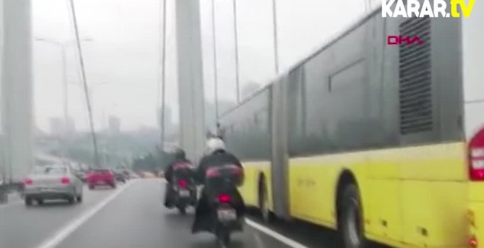 Boğaz köprüsünde sürücü dayanışması