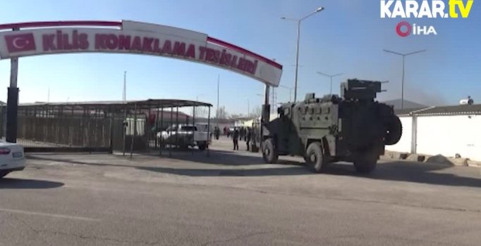 Askeri konvoy Kilis'e ulaştı