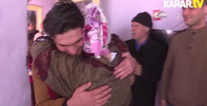 Suriyeli gencin  kurtardığı çiftle duygusal buluşması