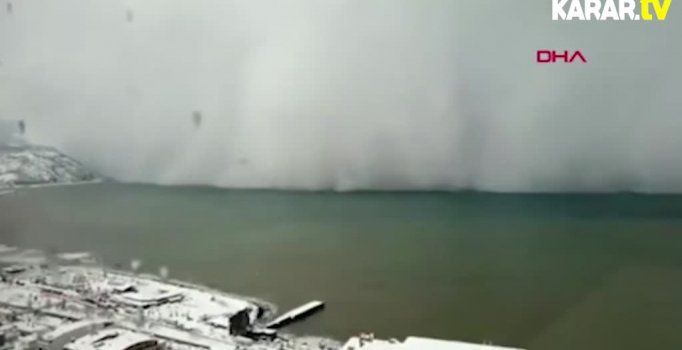 Kar fırtınasının inanılmaz görüntüsü