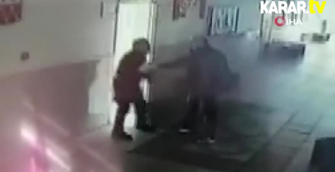 Öğretmeni darp anı güvenlik kameralarına yansıdı
