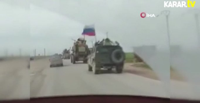 Kamışlı'da ABD ve Rus araçları karşı karşıya geldi