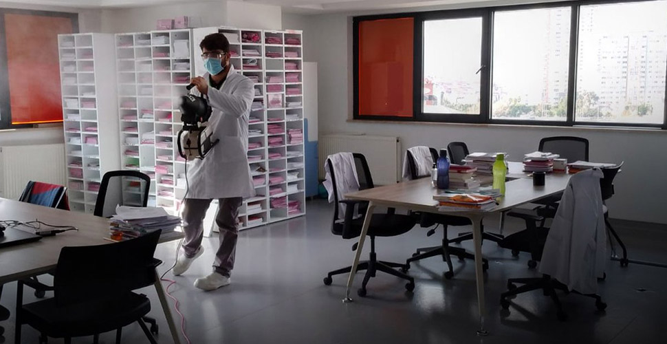 Dezenfeksiyon işlemleri artık Nano Shield yöntemiyle yapılıyor