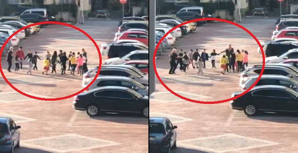 Sorumsuzluğun böylesi! Küçük çocuklarla ele ele halay çektiler