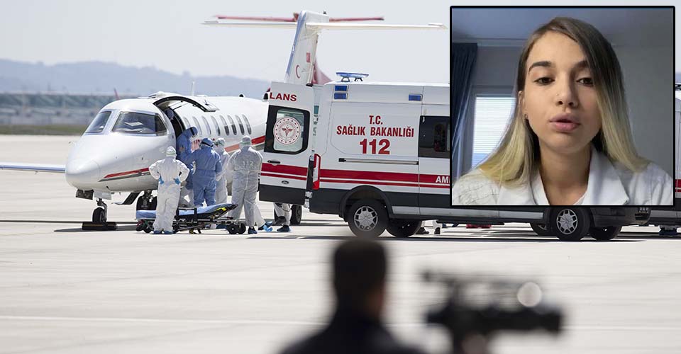 Korona hastası Emrullah Gülüşken'i İsveç'ten alan ambulans uçak yola çıktı