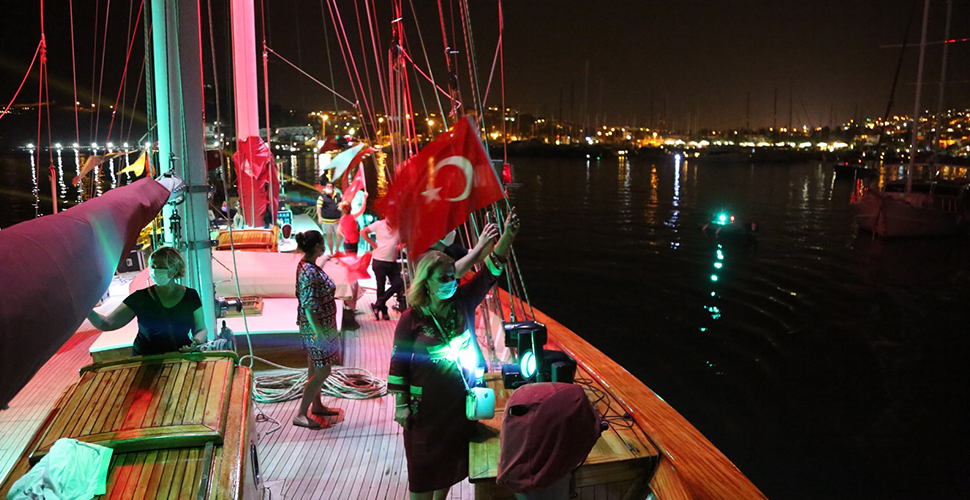 Bodrum'da 19 Mayıs kutlamak etkinliklerinde görsel şölen