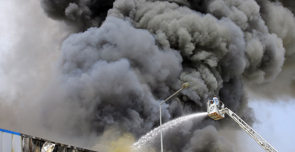 Ankara'da medikal fabrikasında yangın
