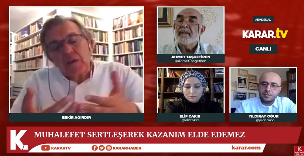 KONDA Genel Müdürü Bekir Ağırdır: AK Parti yüzde 30'un altında, sağ ittifak iktidara yarar