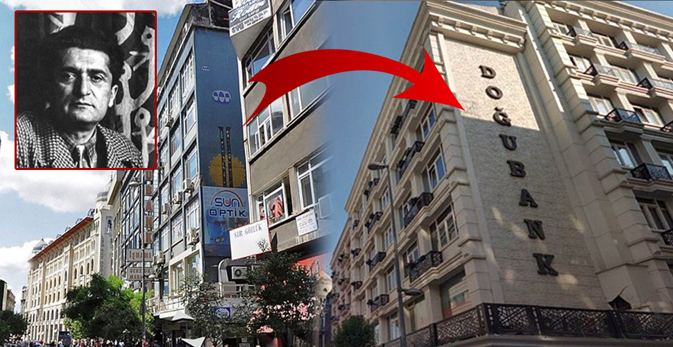 Bedri Rahmi Eyüboğlu'nun tarihi mozaikleri kapatılarak üzerine 'Doğubank' yazıldı (Bedri Rahmi Eyüboğlu kimdir?)