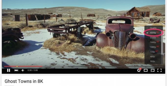 YouTube’daki 8K çözünürlüklü video ile tanışın