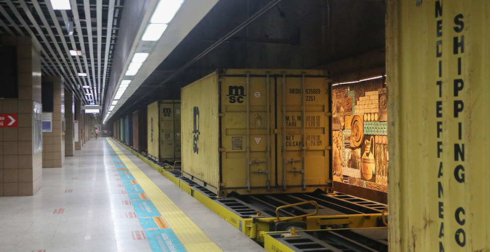 Marmaray'dan 100. yük treni geçti