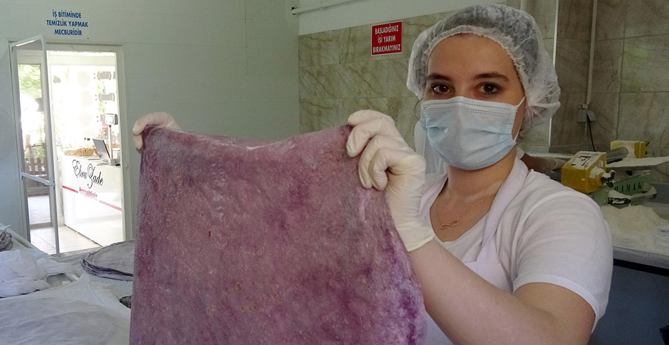 Mor ekmek ve simitten sonra şimdi de 'mor yufka' üretildi