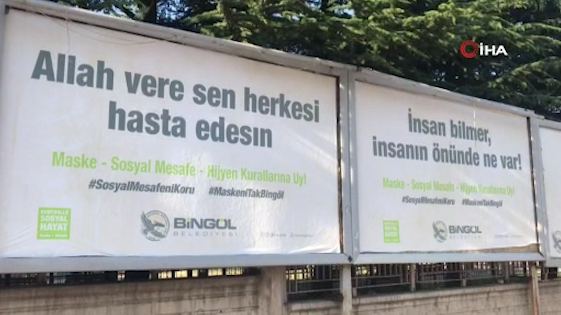 Bingöl'de koronavirüse karşı şiveli billboardlar gülümsetti