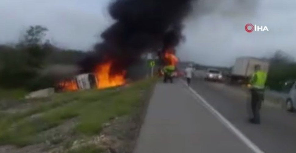 Kolombiya'da petrol tankeri patladı: 7 ölü, 40 yaralı
