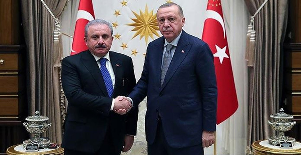 Erdoğan'dan Şentop'a tebrik