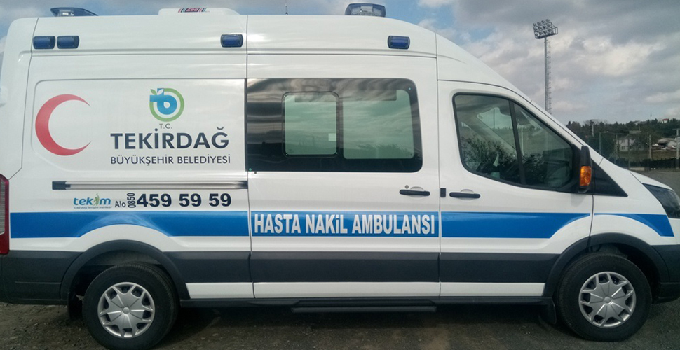 Tekirdağ Büyükşehir Belediyesinden, 'Ambulansla Hasta Nakil' hizmeti