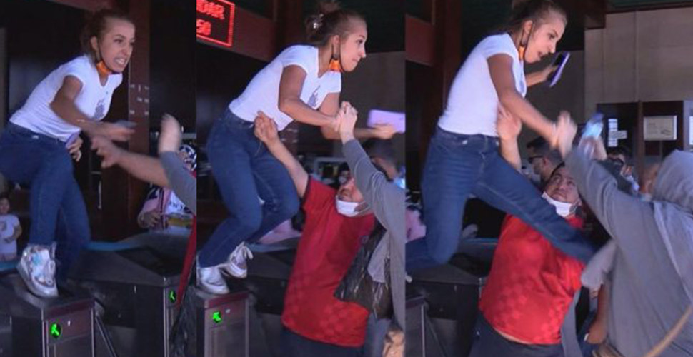 Eminönü'nde Uygur Türkü'ne ırkçı tekme