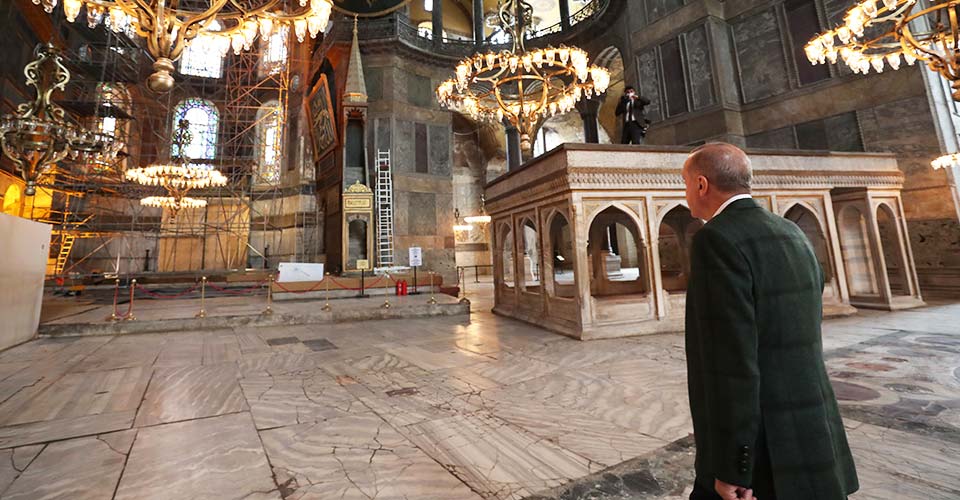 Erdoğan'dan Ayasofya paylaşımı