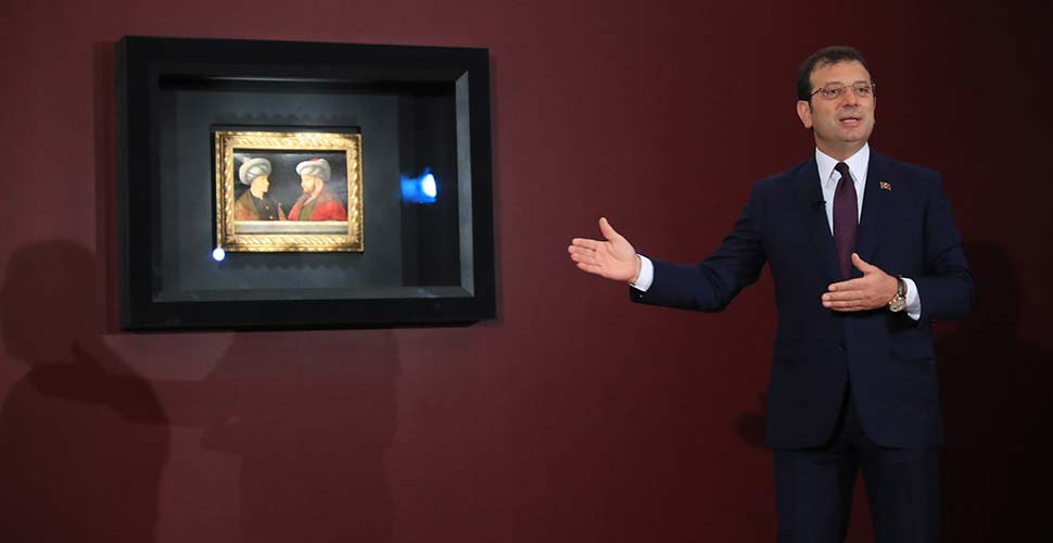 İmamoğlu, Fatih'in tablosunu tanıttı: İstanbul'dan bütün dünyaya tanıtacağız