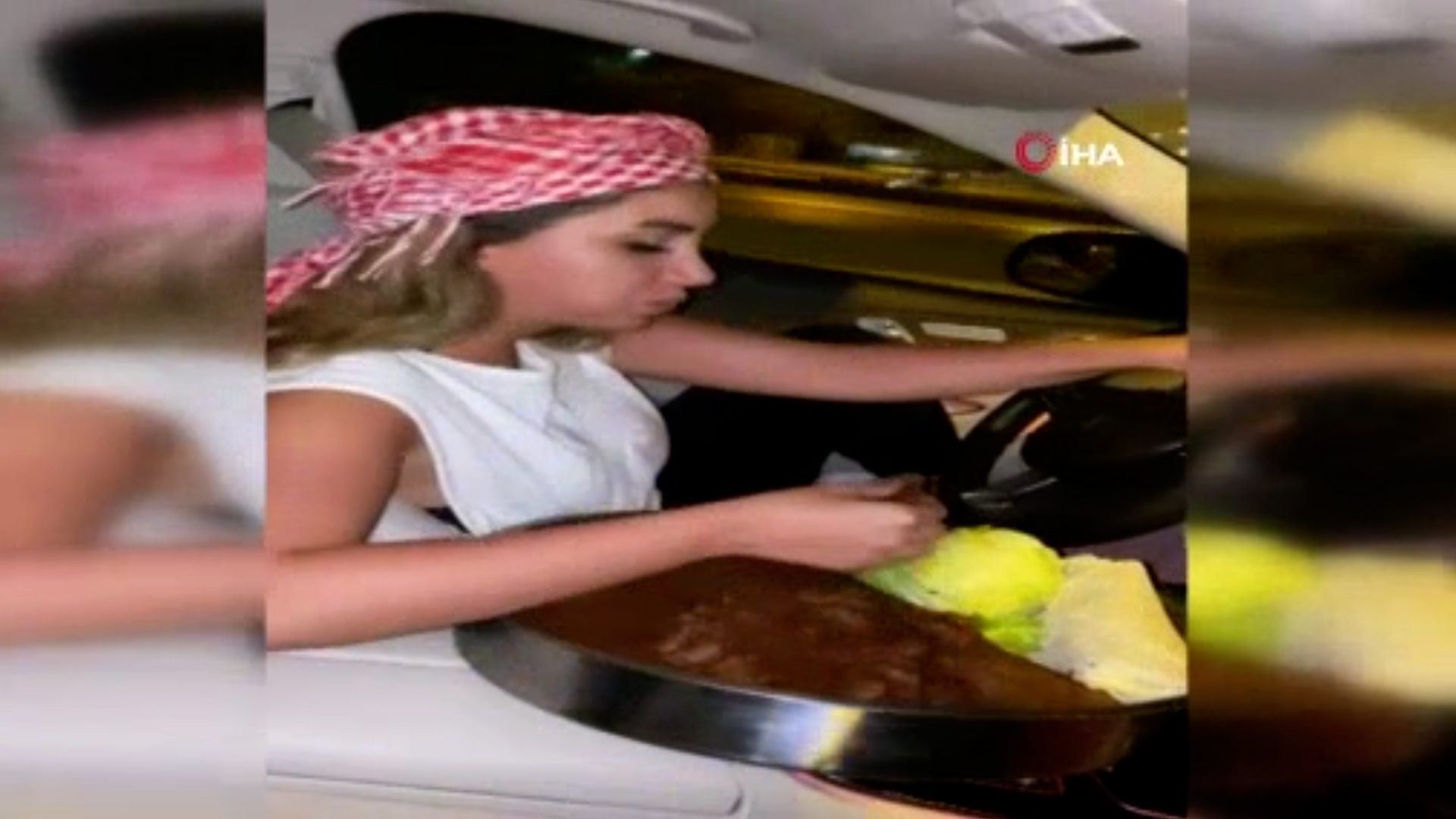 İstanbul trafiğinde “çiğ köfteli” kadın trafik magandası kamerada