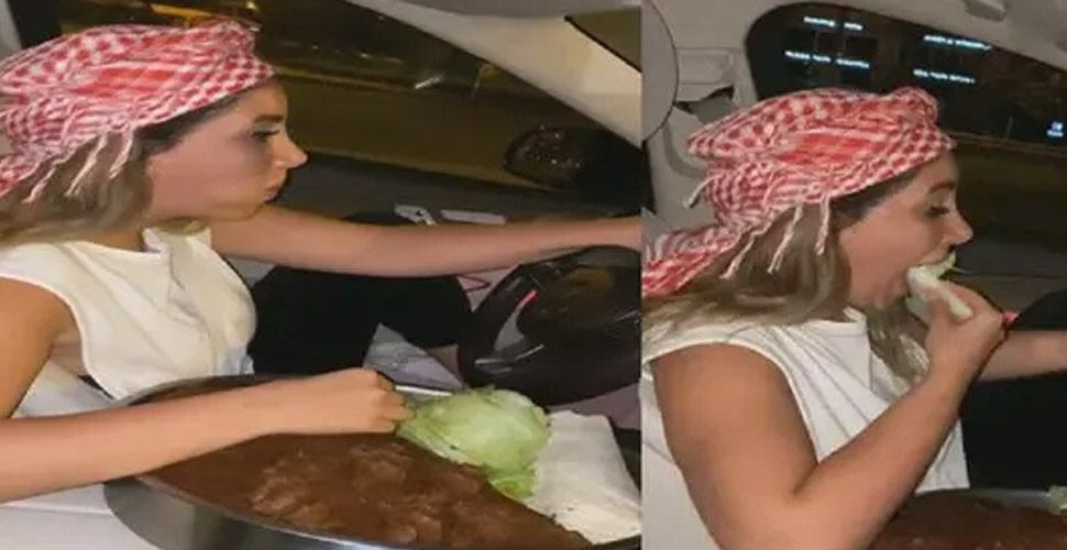 Araba sürerken tepside çiğ köfte yiyen kadın sürücüye para cezası