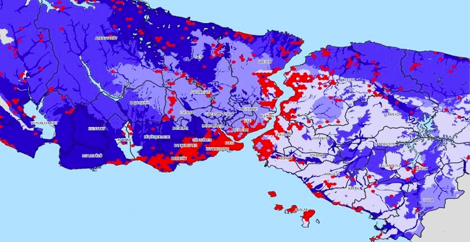 İşte İstanbul'un deprem haritası: 10 ilçe risk altında