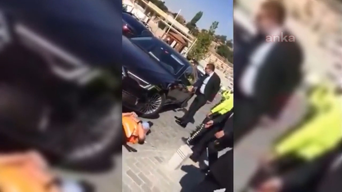 MHP'li vekilin şoförü makam aracını görevlilerin üstüne sürdü