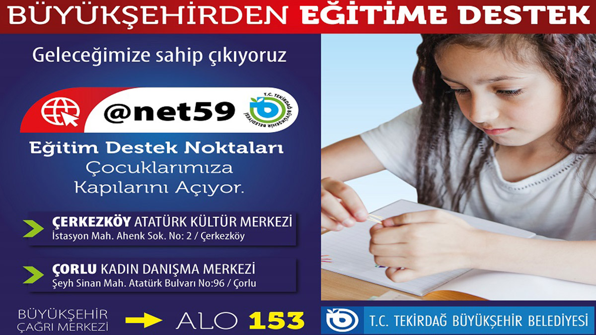 Tekirdağ Büyükşehir'den uzaktan eğitime anlamlı destek