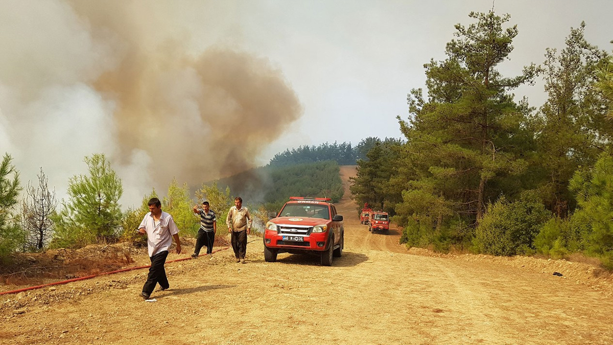 Kahramanmaraş'ta 4 ayrı noktada orman yangını