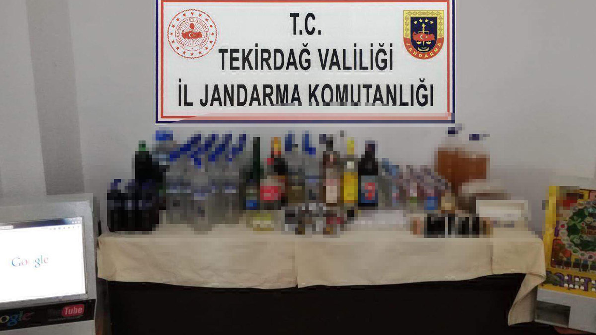 Tekirdağ’da sahte içki operasyonu! 77 litre alkol ele geçirildi