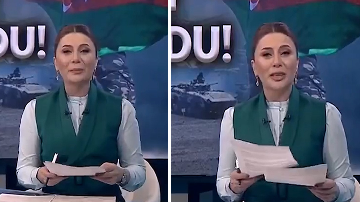 Haber sunucusu Zengilan'ın işgalden kurtuluşunu gözyaşlarıyla duyurdu