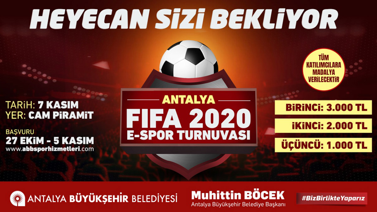 Antalya Büyükşehir 'FIFA 2020 E-spor Turnuvası’ düzenliyor