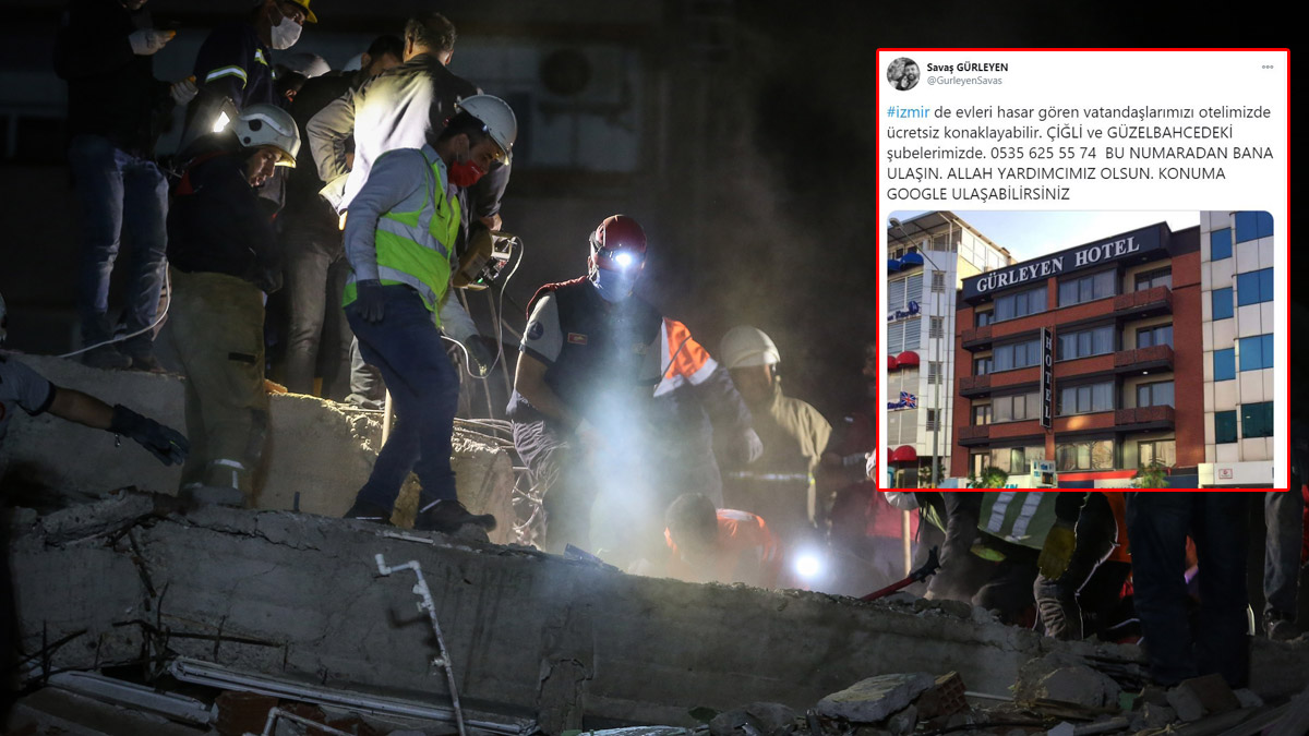 İzmir halkı evlerini ve otellerini depremzedelere açtı