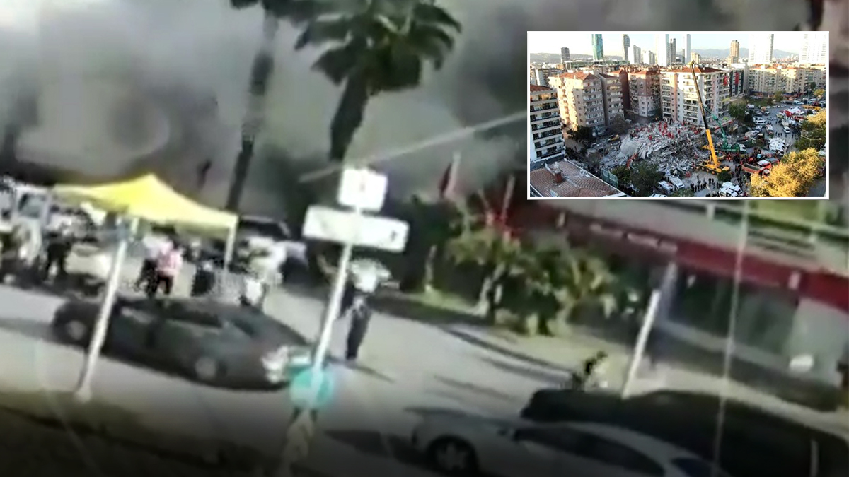 30 kişiye mezar olan apartmanın yıkılma anı kamerada