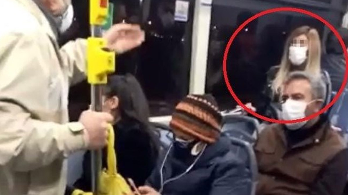 Otobüste koronavirüs paniği! Telefonda söyledi ortalık karıştı