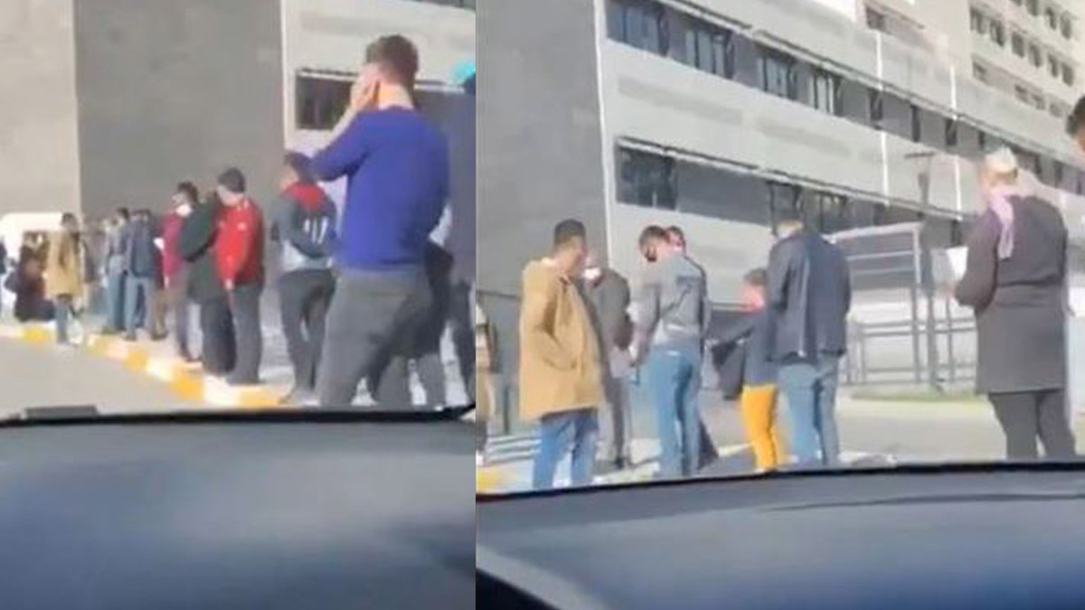 Devlet hastanesinde tepki çeken test kuyruğu