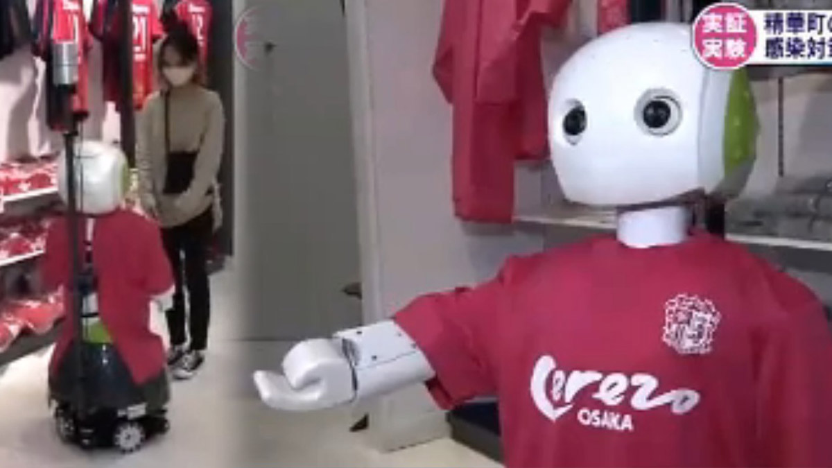 Maske ve mesafe denetimi 'robotlar' yapıyor