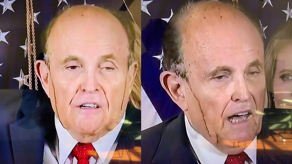 Trump'ın avukatının zor anları! Saç boyası aktı