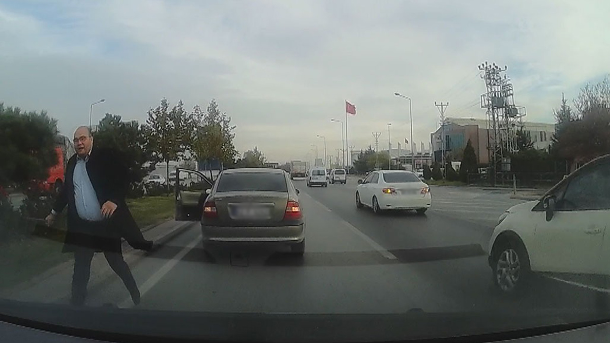 Konya'da yol verme kavgası