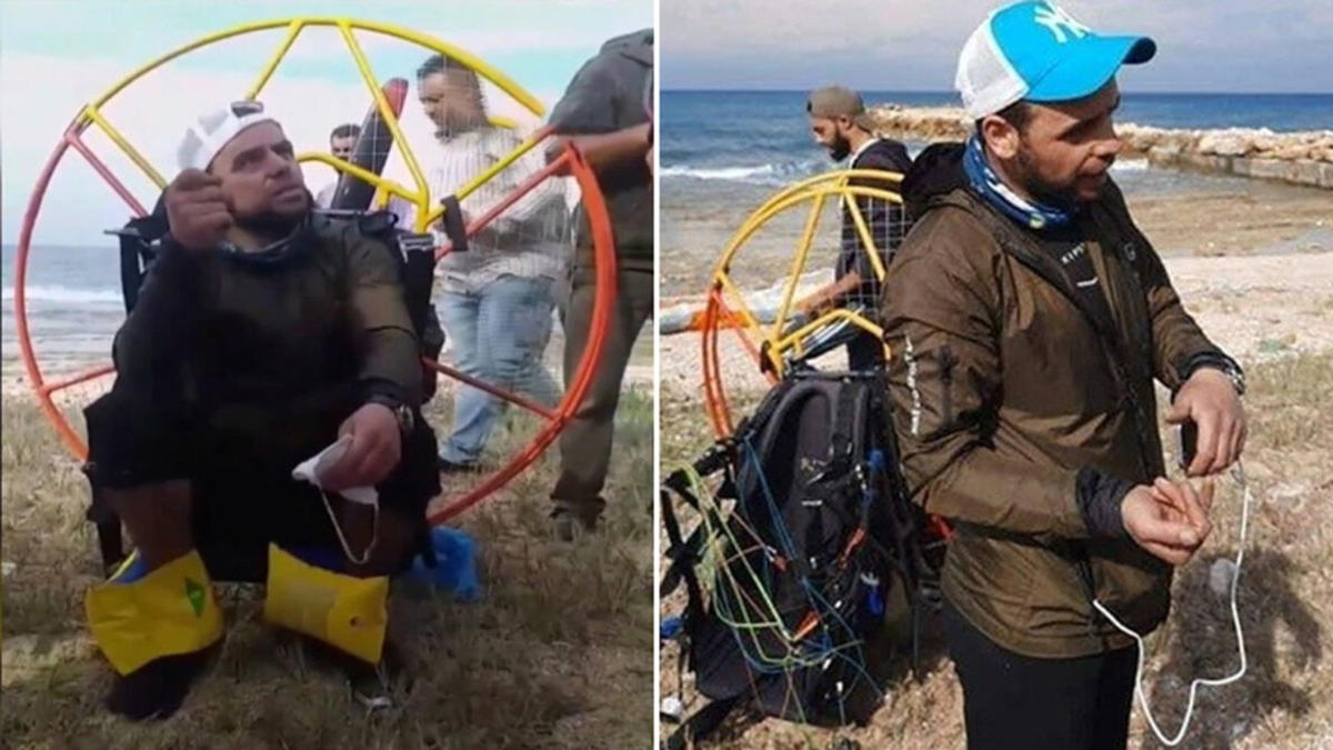 Rüzgara kapılan Türk paraşütçü Lübnan'a indi
